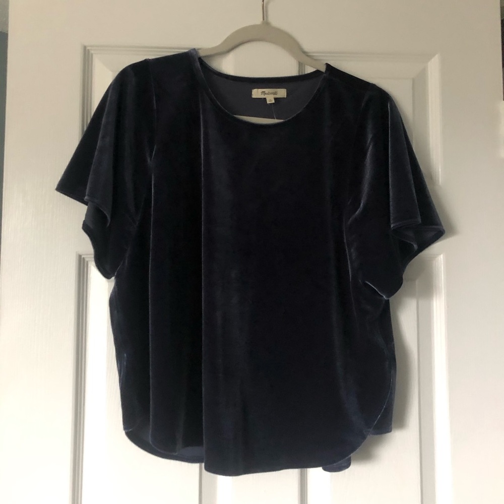 velvet blue madewell shirt